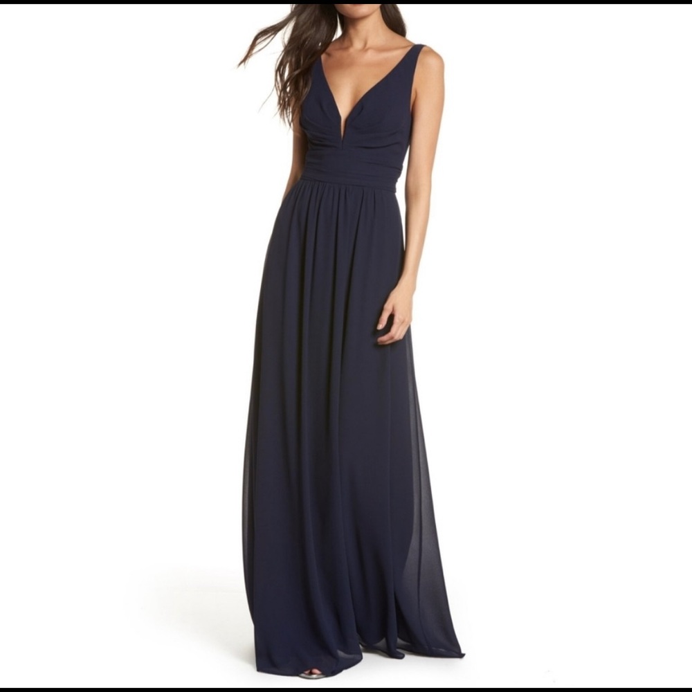 Lulu’s - A-line Formal Chiffon Ruched Dress